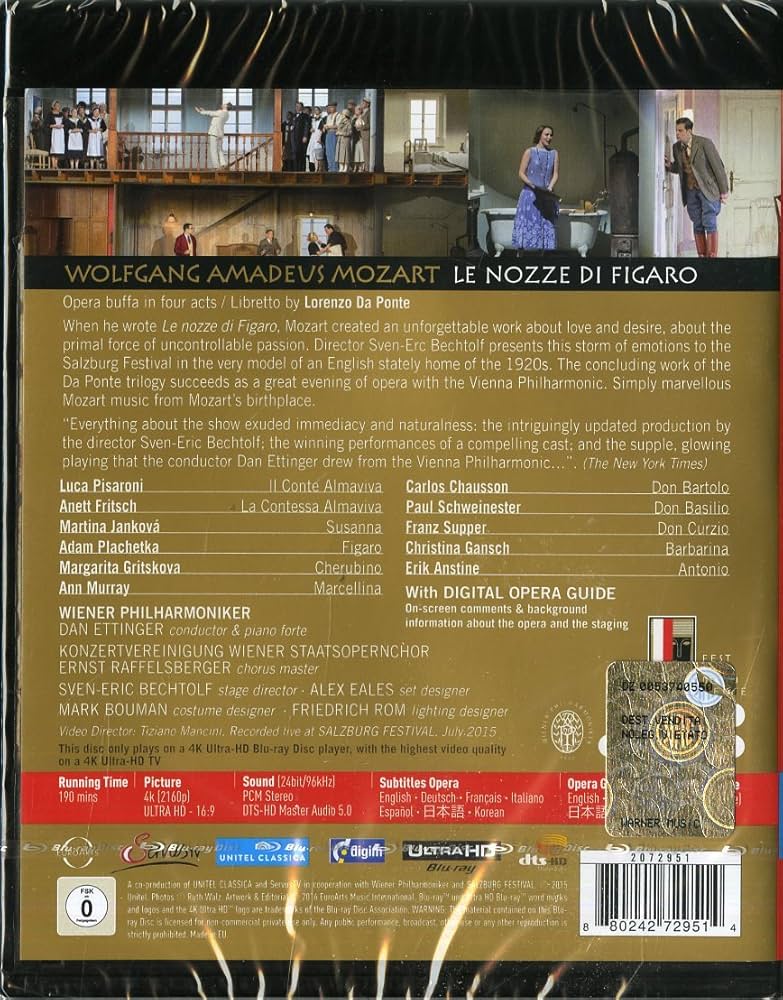 Amazon.co.jp: Le Nozze Di Figaro [Blu-ray] : DVD